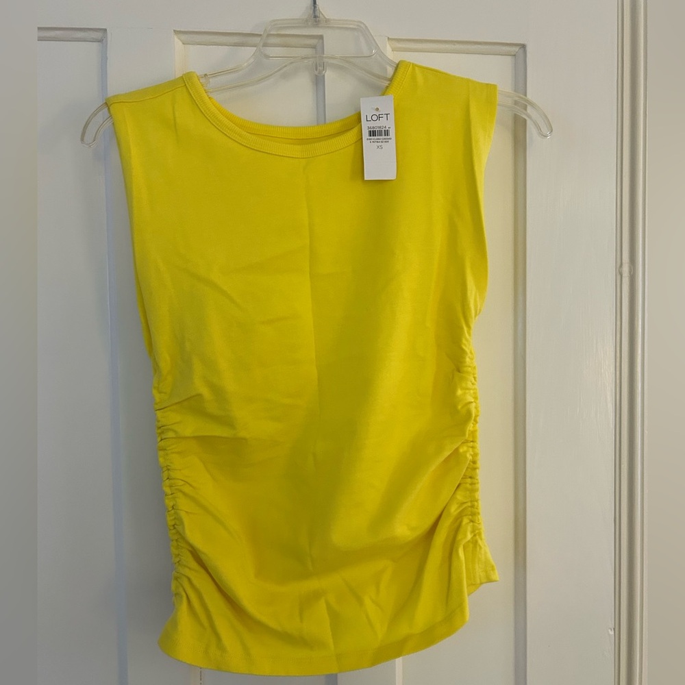 LOFT Yellow Sleeveless Top NWT